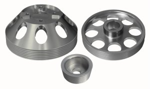Hyundai Genesis Coupe Pulley Combo - Torque Solution - Lightweight WP/Crank/Alt - Silver - `10-`27